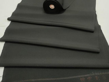 平和屋着物▼黒紋付　黒反物　着尺　逸品　未使用　DABF8133we