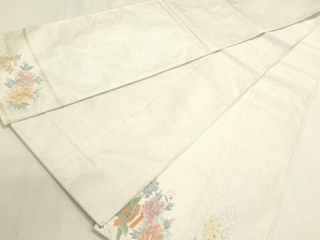 平和屋着物◎綴れ　中国三大刺繍　相良刺繍　太鼓柄袋帯　吉祥飾花文　正絹　逸品　DABF8356we