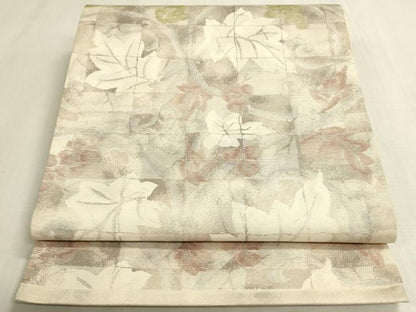 平和屋着物◎六通柄袋帯　葡萄蔦の葉文　正絹　逸品　DABF8420we