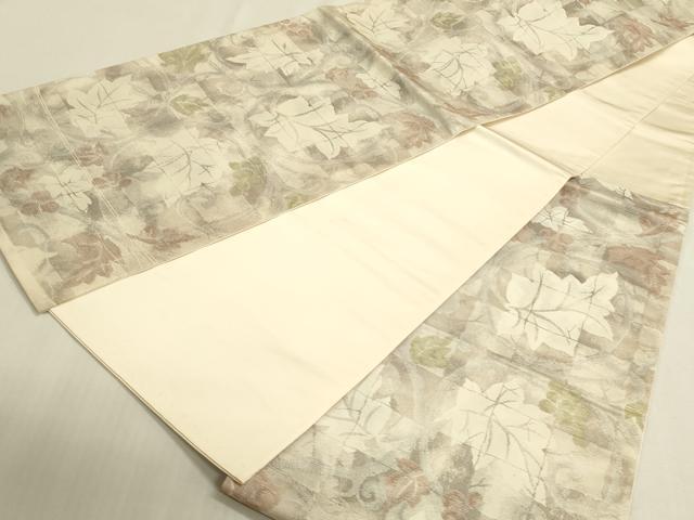 平和屋着物◎六通柄袋帯　葡萄蔦の葉文　正絹　逸品　DABF8420we