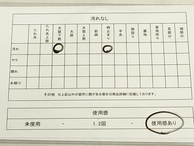 平和屋着物◎六通柄袋帯　市松文様　金糸　DABF8459we