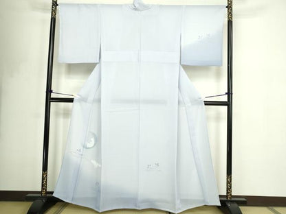平和屋着物＊夏物　訪問着　兎　草葉文　暈し染め　紗　洗える着物　DABF8626sf