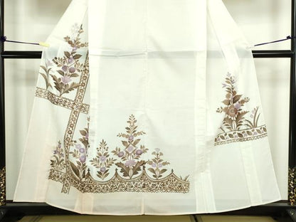 平和屋着物＊夏物　訪問着　洋花文　絽　洗える着物　DABF8627sf