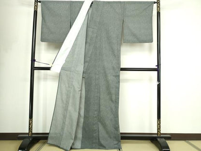 平和屋着物＊夏物　江戸小紋　鮫小紋柄　絽　洗える着物　DABF8629sf