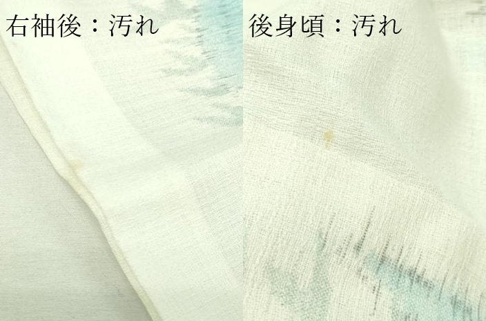 平和屋着物＊夏物　小紋　笹の葉文　紗　DABF8637sf