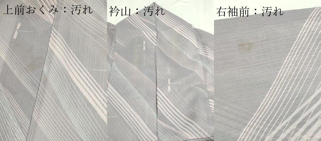 平和屋着物＊夏物　小紋　トンボ　紗　洗える着物　DABF8640sf
