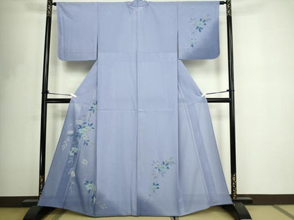 平和屋着物＊夏物　訪問着　枝花文　暈し染め　金彩　絽　洗える着物　未使用　DABF8645sf