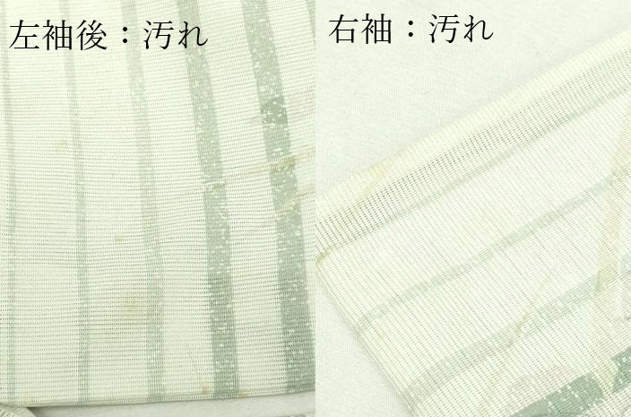 平和屋着物＊夏物　小紋　草花文　絽　洗える着物　DABF8646sf