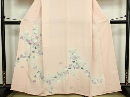 平和屋着物■訪問着　草花文　暈し染め　正絹　逸品　DABF8700sf