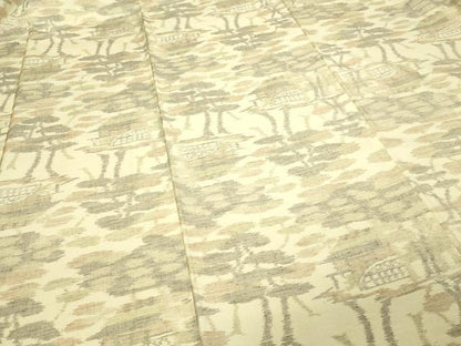 平和屋着物■上質な紬　風景文　正絹　逸品　未使用　DABF8701sf