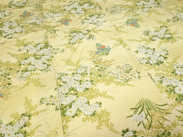 平和屋着物■上質な小紋　草花文　暈し染め　正絹　逸品　DABF8705sf