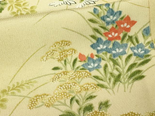 平和屋着物■上質な小紋　草花文　暈し染め　正絹　逸品　DABF8705sf