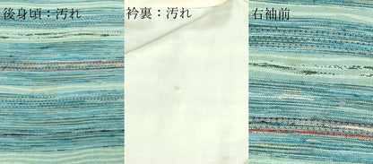 平和屋着物■上質な紬　横段文　正絹　逸品　DABF8710sf