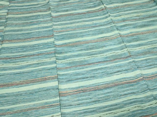 平和屋着物■上質な紬　横段文　正絹　逸品　DABF8710sf