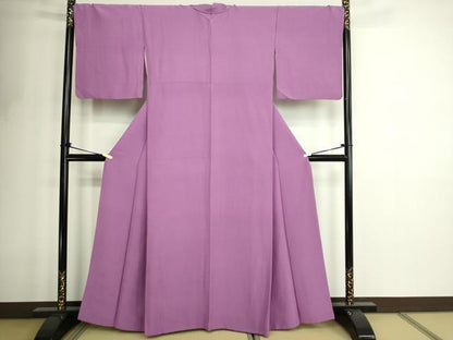 平和屋着物■上質な色無地　菖蒲色　正絹　逸品　DABF8714sf