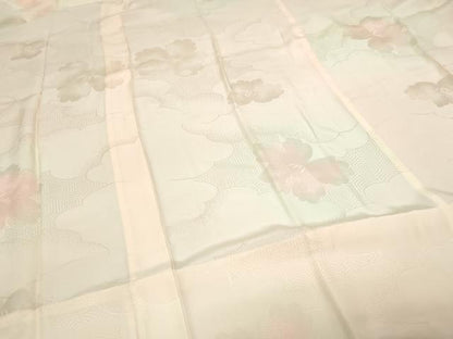 平和屋着物■長襦袢　無双仕立て　舞花地紋　正絹　逸品　DABF8729sf