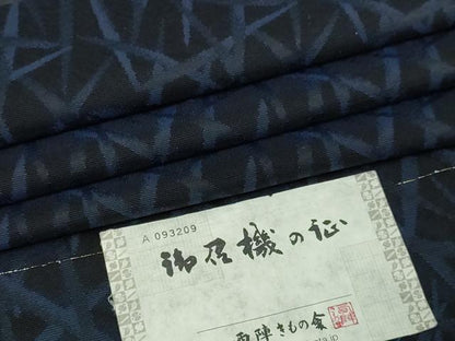 平和屋着物▽西陣　道行コート　お召地　スリーシーズン　春夏秋　塵除け　舞葉紋紗　健勝苑扱い　証紙付き　正絹　逸品　DABF8747sf