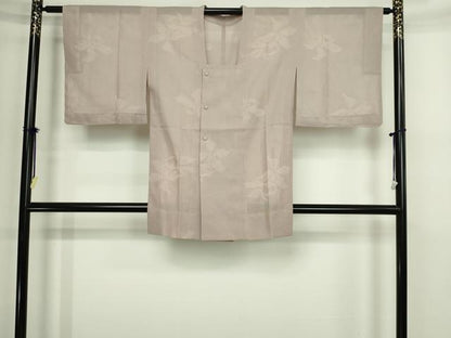平和屋着物▽道行コート　スリーシーズン　春夏秋　塵除け　舞花文　正絹　逸品　DABF8752sf