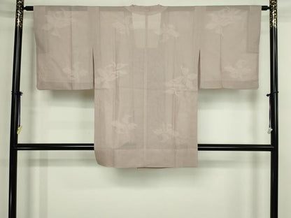 平和屋着物▽道行コート　スリーシーズン　春夏秋　塵除け　舞花文　正絹　逸品　DABF8752sf