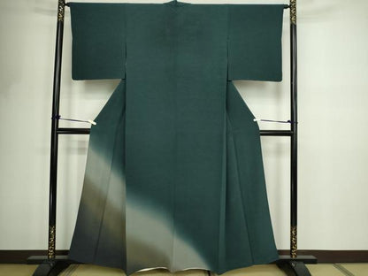 平和屋着物▽色留訪問着　単衣　霞文　暈し染め　正絹　逸品　DABF8759sf