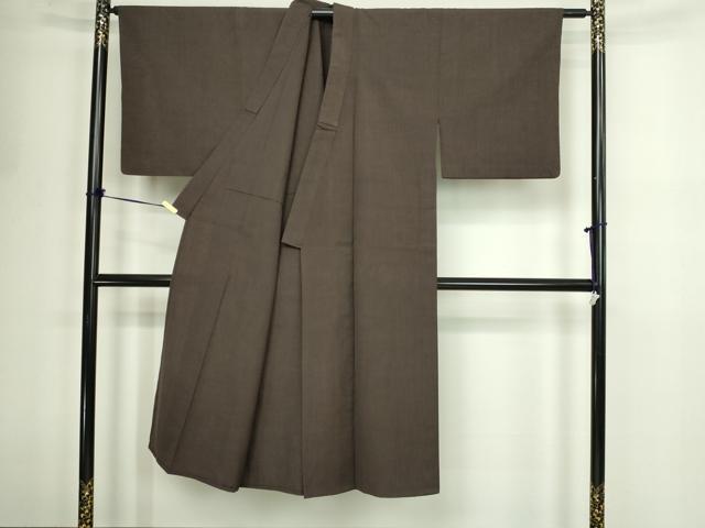 平和屋着物▽男性　小紋　単衣　格子　交織　逸品　DABF8760sf