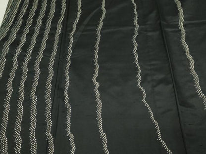 平和屋着物▽訪問着　単衣　紬地　作家物　総刺繍　暈し染め　正絹　逸品　DABF8761sf