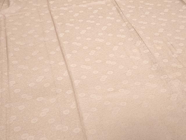 平和屋着物▽上質な色無地　単衣　花唐草地紋　灰桜色　正絹　逸品　DABF8776sf