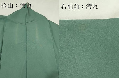 平和屋着物▽上質な色無地　単衣　柳染色　正絹　逸品　DABF8782sf