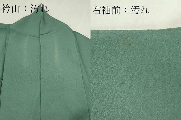 平和屋着物▽上質な色無地　単衣　柳染色　正絹　逸品　DABF8782sf