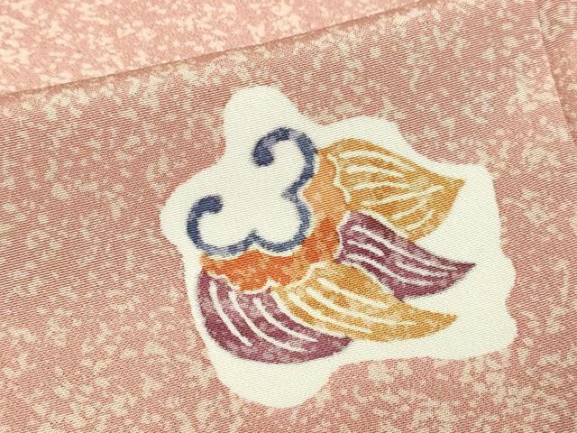 平和屋着物▽上質な小紋　単衣　宝尽くし文　正絹　逸品　DABF8788sf