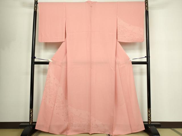 平和屋着物▽江戸小紋　訪問着　単衣　松竹梅　鮫小紋柄　正絹　逸品　DABF8790sf