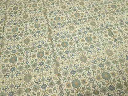 平和屋着物▽本場大島紬　白大島　単衣　７マルキ　花唐草文　正絹　逸品　DABF8791sf