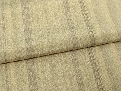 平和屋着物▽上質なお召　単衣　間道　正絹　逸品　DABF8798sf