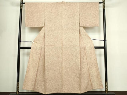 平和屋着物▽上質な小紋　単衣　霞文　正絹　逸品　DABF8800sf