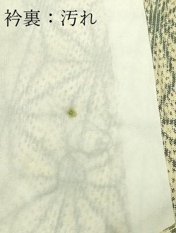 平和屋着物▽上質な紬　単衣　麻の葉文様　正絹　逸品　DABF8801sf