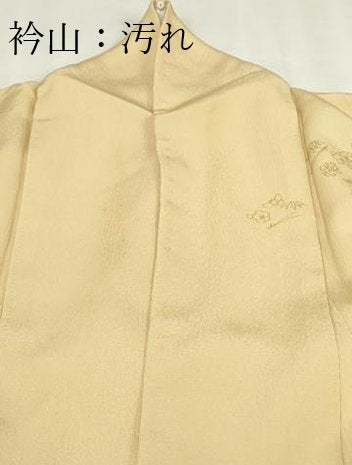 平和屋着物▽訪問着　単衣　駒刺繍　宝尽くし文　金彩　正絹　逸品　DABF8802sf