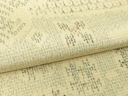 平和屋着物▽本塩沢　単衣　吉祥文　正絹　逸品　DABF8805sf