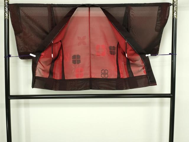 平和屋着物▽羽織　スリーシーズン　春夏秋　塵除け　舞花文　正絹　逸品　DABF8807sf