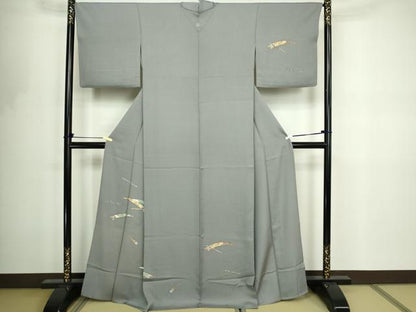 平和屋着物▽訪問着　単衣　楽器花文　金彩　正絹　逸品　DABF8809sf