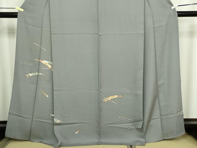 平和屋着物▽訪問着　単衣　楽器花文　金彩　正絹　逸品　DABF8809sf