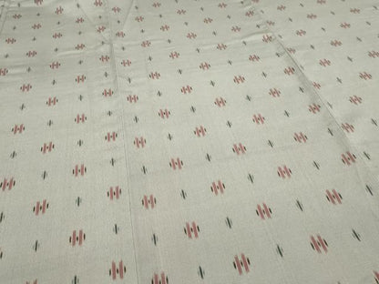 平和屋着物▽本塩沢　単衣　絣文様　正絹　逸品　DABF8812sf