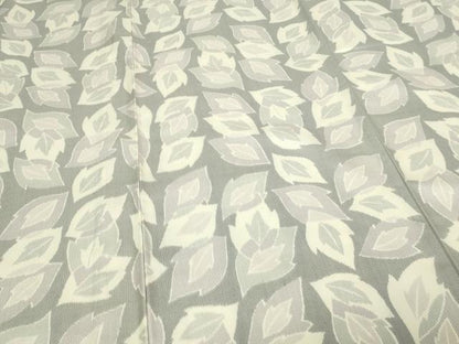 平和屋着物▽上質な紬　単衣　舞葉文　正絹　逸品　DABF8815sf