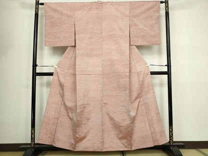 平和屋着物▽上質な紬　単衣　風景文　正絹　逸品　DABF8816sf