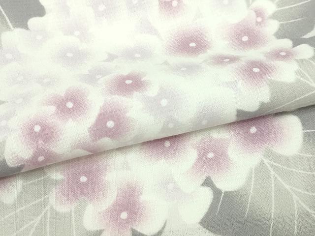 平和屋着物▽小紋　単衣　紫陽花　洗える着物　DABF8879sf
