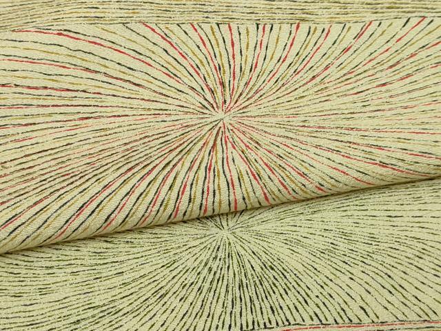 平和屋着物▽上質な小紋　単衣　お召縮緬　抽象文様　正絹　逸品　DABF8908sf