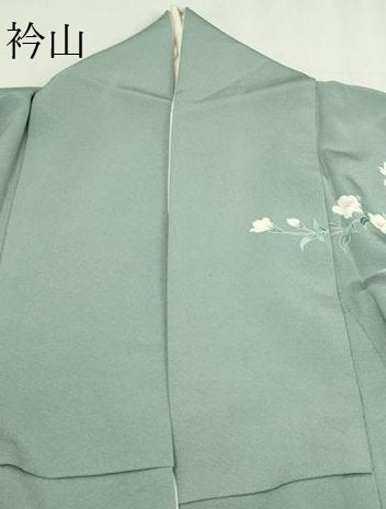 平和屋着物▽訪問着　単衣　友禅　作家物　風景草花文　暈し染め　正絹　逸品　DABF8916sf