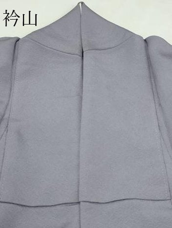 平和屋着物▽上質な色無地　単衣　桔梗鼠色　正絹　逸品　DABF8918sf