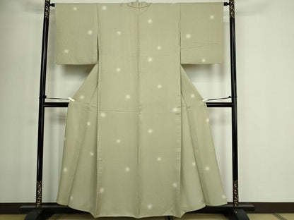 平和屋着物▽上質な小紋　単衣　蛍暈し　正絹　逸品　DABF8923