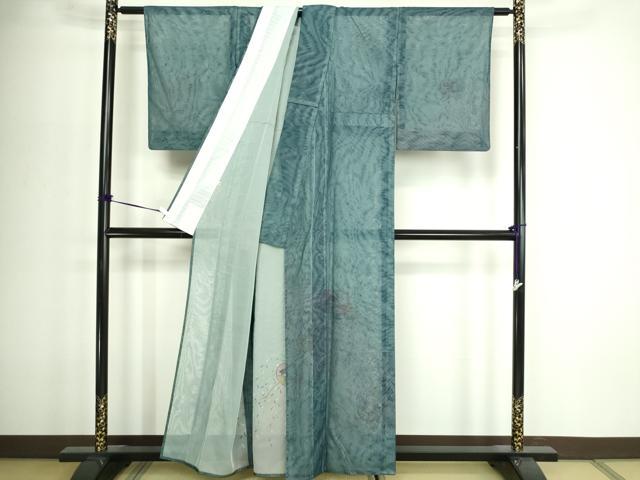 平和屋着物▽訪問着　無双　草花文　金彩　紗袷　紗×紗　正絹　逸品　DABF8929sf