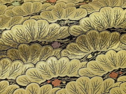 平和屋本店●西陣　長嶋成織物　ながしま帯　六通柄袋帯　松寿献上文　本金箔　瀞金錦　正絹　逸品　DABF8962sf